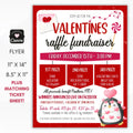 custom valenitnes raffle flyers for gift basket or gift card raffle on valentine&